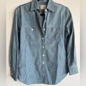 J Crew Chambray Button Down NWOT